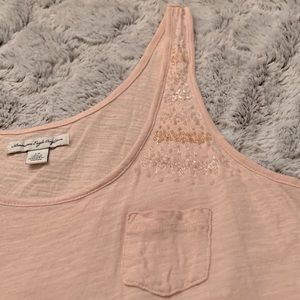 AMERICAN EAGLE light pink cotton tank top